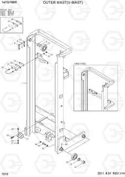 7010 OUTER MAST(V-MAST) 14/15/18BR-7, Hyundai