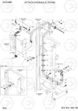 7070 ATTACH HYDRAULIC PIPING(V-MAST) 14/15/18BR-7, Hyundai