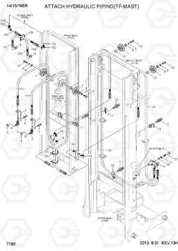 7180 ATTACH HYDRAULIC PIPING(TF-MAST) 14/15/18BR-7, Hyundai