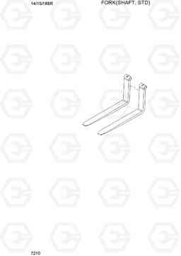 7210 FORK (SHAFT, STD) 14/15/18BR-7, Hyundai