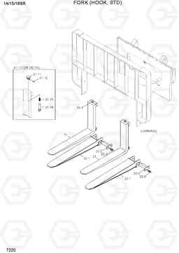 7220 FORK & EXTENSION FORK (HOOK, STD) 14/15/18BR-7, Hyundai