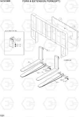 7221 FORK & EXTENSION FORK (HOOK, OPT) 14/15/18BR-7, Hyundai