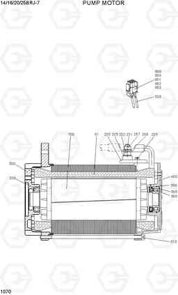 1070 PUMP MOTOR 14/16BRJ-7, Hyundai