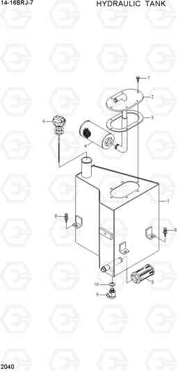 2040 HYDRAULIC TANK 14/16BRJ-7, Hyundai