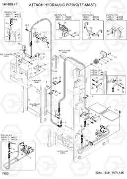 7100 ATTACH HYDRAULIC PIPING(TF-MAST) 14/16BRJ-7, Hyundai