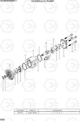 3030 HYDRAULIC PUMP 15/18/20/23BRP-7, Hyundai