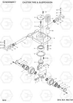 5010 CASTER TIRE & SUSPENSION 15/18/20/23BRP-7, Hyundai