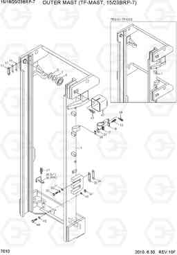 7010 OUTER MAST (TF-MAST, 15/23BRP-7) 15/18/20/23BRP-7, Hyundai