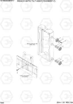 7050 REACH WITH TILT ASSY (15/23BRP-7) 15/18/20/23BRP-7, Hyundai