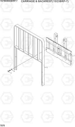 7070 CARRIAGE & BACKREST(15/23BRP-7) 15/18/20/23BRP-7, Hyundai