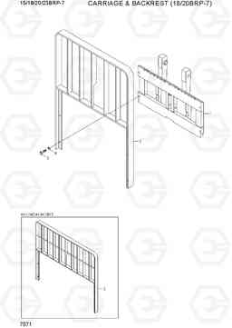 7071 CARRIAGE & BACKREST(18/20BRP-7) 15/18/20/23BRP-7, Hyundai