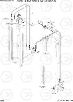 7210 REACH & TILT PIPING 1ST (15/23BRP-7) 15/18/20/23BRP-7, Hyundai