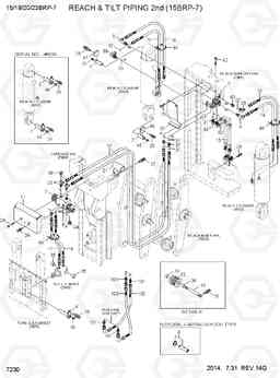 7230 REACH & TILT PIPING 2ND (15BRP-7) 15/18/20/23BRP-7, Hyundai