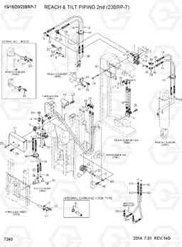 7240 REACH & TILT PIPING 2ND (23BRP-7) 15/18/20/23BRP-7, Hyundai