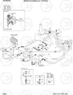 2040 MAIN HYDRAULIC PIPING 15/18/20BT-7, Hyundai