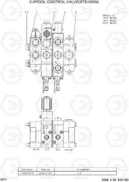 3011 2-SPOOL CONTROL VALVE(STD-NEW) 15/18/20BT-7, Hyundai