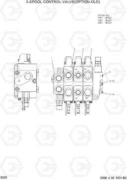 3020 3-SPOOL CONTROL VALVE(OPTION-OLD) 15/18/20BT-7, Hyundai