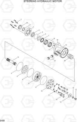 3150 STEERING HYDRAULIC MOTOR 15/18/20BT-7, Hyundai