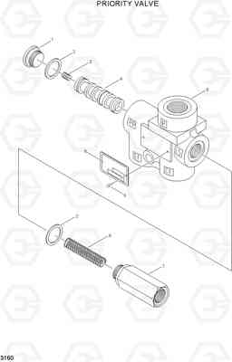 3160 PRIORITY VALVE 15/18/20BT-7, Hyundai