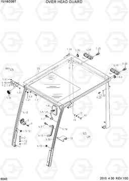 6040 OVERHEAD GUARD 15/18/20BT-7, Hyundai