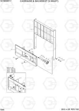 7040 CARRIAGE & BACKREST (V-MAST) 15/18/20BT-7, Hyundai