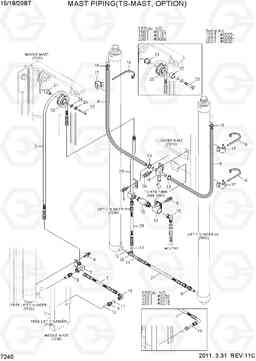 7240 MAST HYDRAULIC PIPING (TS-MAST) 15/18/20BT-7, Hyundai