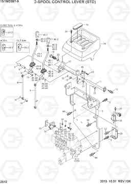 2010 2-SPOOL CONTROL LEVER (STD) 15/18/20BT-9, Hyundai