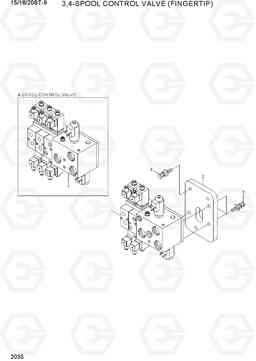 2035 3,4-SPOOL CONTROL VALVE (FINGERTIP) 15/18/20BT-9, Hyundai