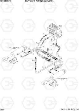 2050 TILT HYD PIPING (LEVER) 15/18/20BT-9, Hyundai