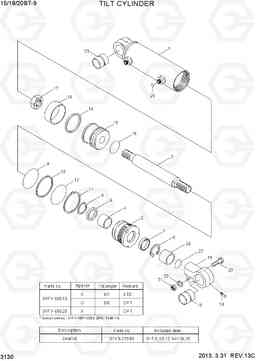 3130 TILT CYLINDER 15/18/20BT-9, Hyundai