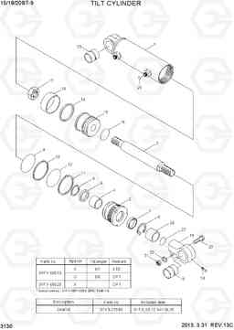 3130 TILT CYLINDER 15/18/20BT-9, Hyundai