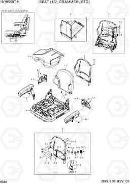 6044 SEAT (1/2. GRAMMER,STD) 15/18/20BT-9, Hyundai