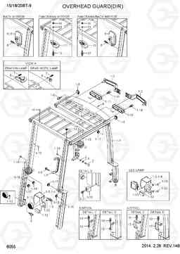 6055 OVERHEAD GUARD(DIR) 15/18/20BT-9, Hyundai