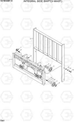 7041 INTEGRAL SIDE SHIFT (V-MAST) 15/18/20BT-9, Hyundai