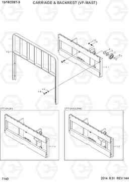 7140 CARRIAGE & BACKREST (VF-MAST) 15/18/20BT-9, Hyundai