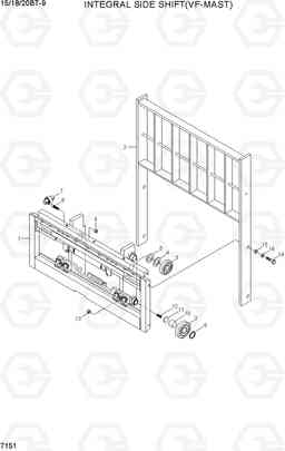 7151 INTEGRAL SIDE SHIFT (VF-MAST) 15/18/20BT-9, Hyundai