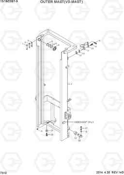 7310 OUTER MAST(VS-MAST) 15/18/20BT-9, Hyundai