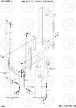 7330 MAST HYD PIPING (VS-MAST) 15/18/20BT-9, Hyundai