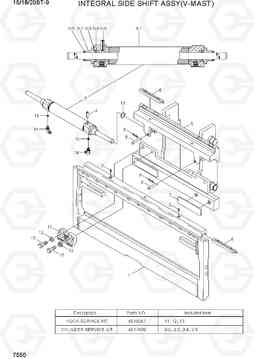 7550 INTEGRAL SIDE SHIFT ASSY (V-MAST) 15/18/20BT-9, Hyundai