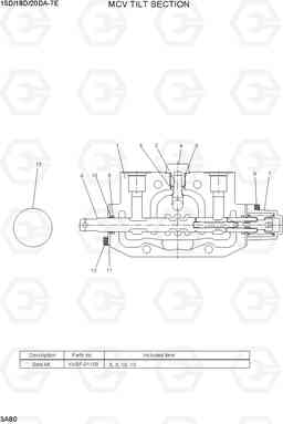 3A80 MCV TILT SECTION 15D/18D/20DA-7E, Hyundai