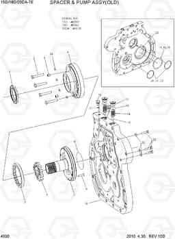 4030 SPACER & PUMP ASSY(OLD) 15D/18D/20DA-7E, Hyundai