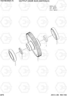 4070 OUTPUT GEAR SUB ASSY(OLD) 15D/18D/20DA-7E, Hyundai