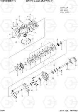 4090 DRIVE AXLE ASSY(OLD) 15D/18D/20DA-7E, Hyundai