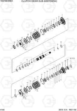 4140 CLUTCH GEAR SUB ASSY(NEW) 15D/18D/20DA-7E, Hyundai