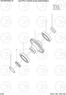 4150 OUTPUT GEAR SUB ASSY(NEW) 15D/18D/20DA-7E, Hyundai