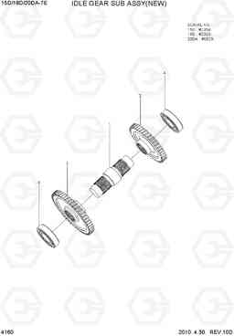 4160 IDLE GEAR SUB ASSY(NEW) 15D/18D/20DA-7E, Hyundai