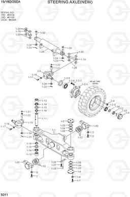 5011 STEERING AXLE(NEW) 15D/18D/20DA-7E, Hyundai