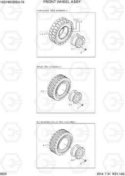 5020 FRONT WHEEL ASSY 15D/18D/20DA-7E, Hyundai