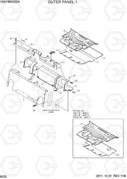 6020 OUTER PANEL 1 15D/18D/20DA-7E, Hyundai