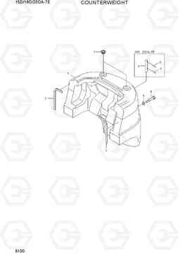 6100 COUNTERWEIGHT 15D/18D/20DA-7E, Hyundai